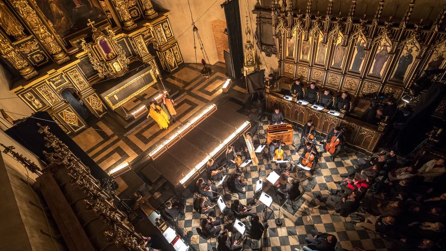 L'oratorio Il Terremoto donné dans l'église Sainte-Catherine de Cracovie durant le festival Misteria Paschalia.