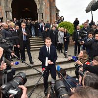 Emmanuel Macron au Touquet le dimanche 23 avril
