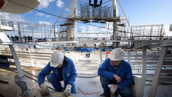 Tous les candidats considèrent que STX France-les chantiers Navals de Saint Nazaire sont un actids stratégiques dont l'Etat ne peut se désinterresser ©Radio France - CHRISTOPHE LEPETIT
