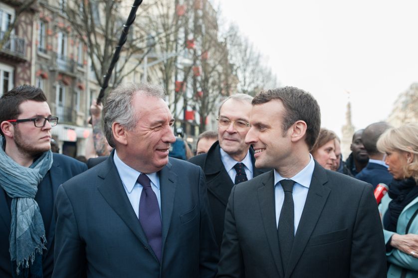 A Reims, François Bayrou après son ralliement à Emmanuel Macron