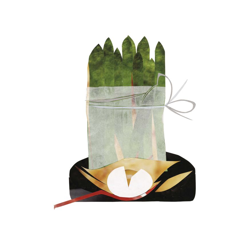 Asperges à la verticale - collage