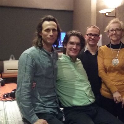 Jean-Baptiste Etchepareborde, Mario Caroli, Vincent Villetard et Doina Rotaru au studio 107