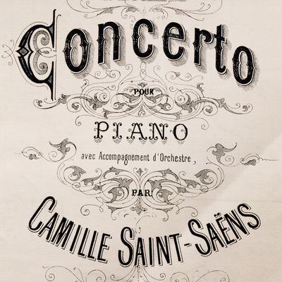 Partition du premier concerto pour piano de Saint-Saëns