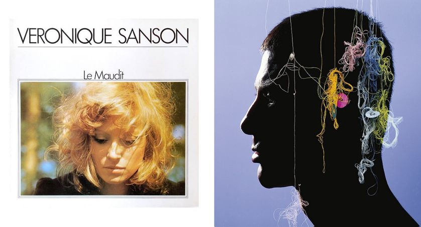 Pochette vinyle des album Le Maudit de Véronique Sanson et Corps et Armes d'Etienne Daho