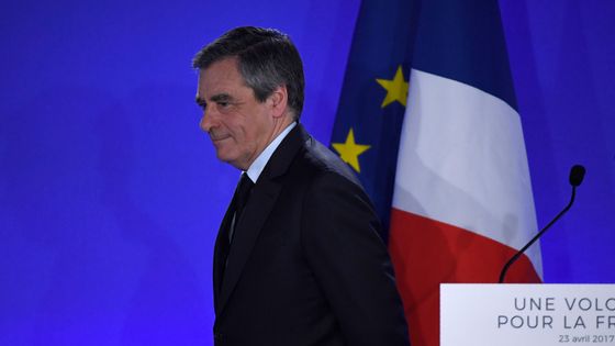 François Fillon le soir du premier tour de l'élection présidentielle, le 23 avril 2017. ©AFP - LIONEL BONAVENTURE