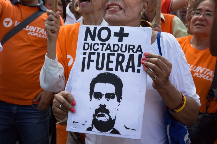 Une image de la manifestation de samedi à Caracas
