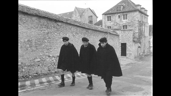 En route vers le collège - Tournage du film "Au revoir les enfants" - Alain Clément