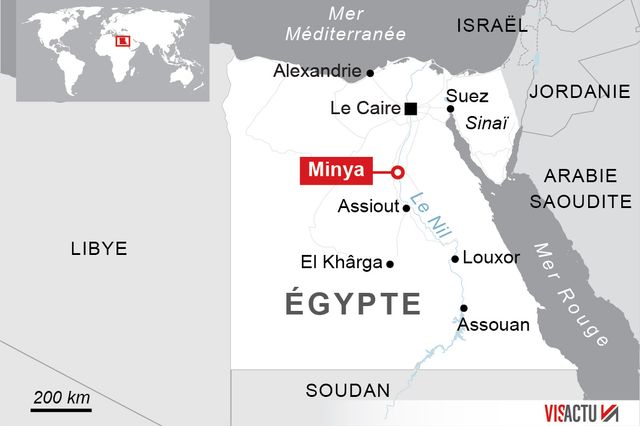 Au moins 26 personnes dont plusieurs enfants ont été tuées vendredi alors qu'ils se rendaient en bus dans un monastère copte, dans la province de Minya