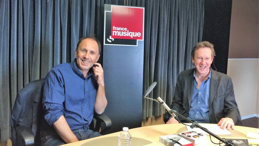 France Musique, studio 131, fin d'émission ! ... Hervé Bodeau, biographe de Maurice Baquet & le producteur Benoît Duteurtre (de g. à d.)