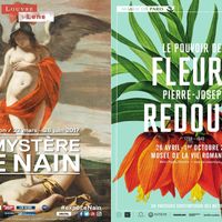 Affiches des expositions "Le mystère Le Nain" et "Le pouvoir des fleurs"
