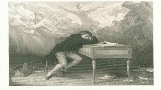 Aimé DE LEMUD (1816-1887) Le Rêve de Beethoven, 1863 gravure, 62,5 x 79,5 cm - Beethoven-Haus, Bonn Carl