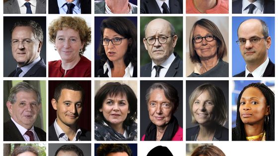 Les portraits de l'équipe gouvernementale nommée le 17 mai 2017. ©AFP - DESK