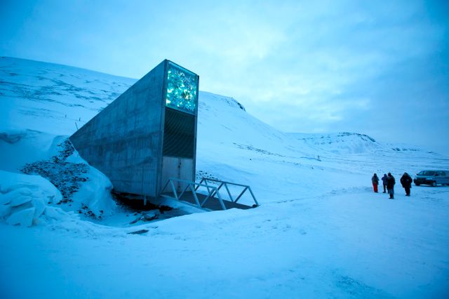 L'entrée de l' "Arche de Noé" à Svalbard