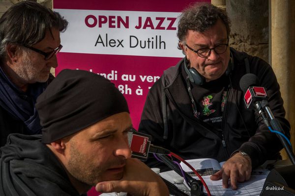 Armand Meignan, Adreas Schaerer et Alex Dutilh à l'Abbaye de l'Epau au Mans dans le cadre de Europajazz