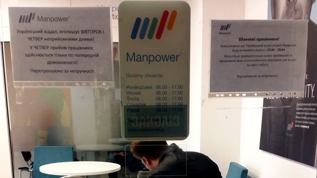 Chez Manpower, à Lodz (Pologne)
