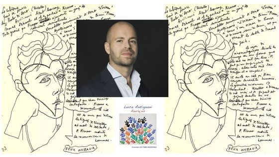 Dessin de Cocteau, Luca Antignani par Blandine Soulage-Rocca et CD Azulejos de Luca Antignani