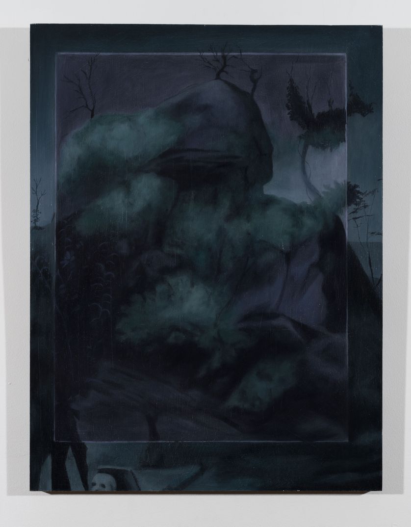 "Les Augures 1", huile sur bois, production Labanque