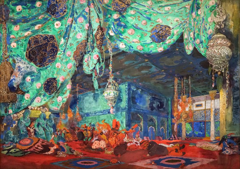 Décor du ballet Shéhérazade, Léon Bakst (1866-1924), Musée des arts décoratifs, Paris