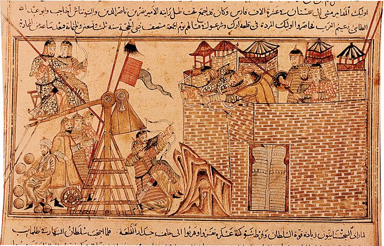 Les Mongols assiégeant une ville, XIIIe siècle