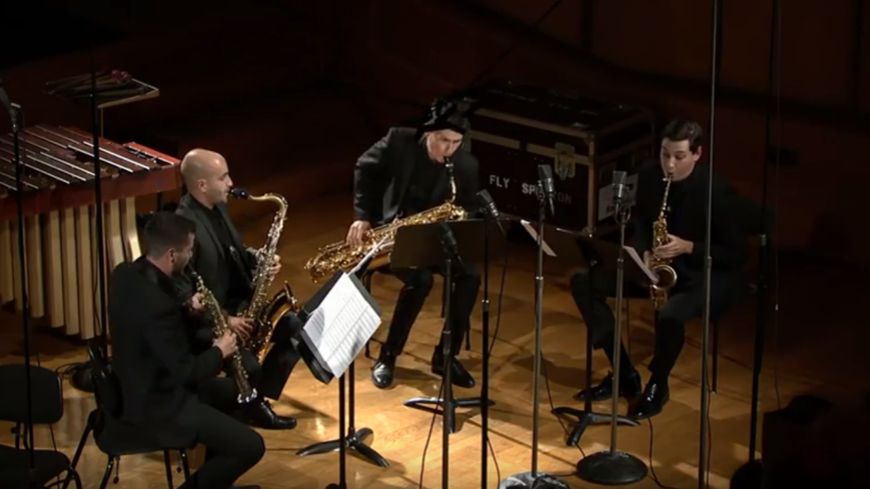 Le Quatuor Zahir, lors d'un concert enregistré à la Maison de la radio pour Génération Jeunes Interprètes sur France Musique