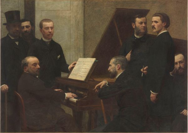 Autour du piano (1885), Henri Fantin-Latour (1836-1904), huile sur toile, H. 1.6 ; L. 2.22 m, musée d'Orsay, Paris, France