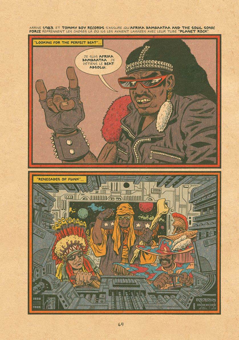 Planche de "Hip Hop Family Tree" de Ed Piskor