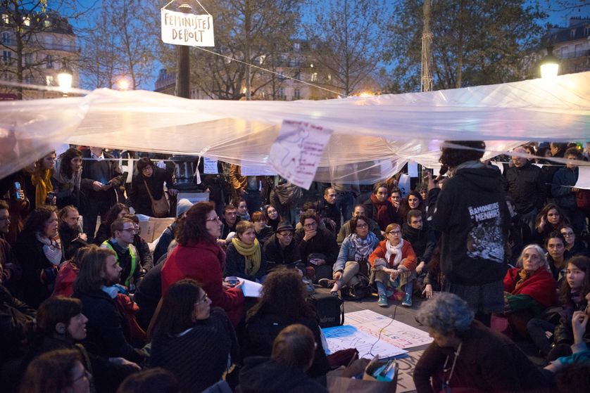 Comité féministe à Nuit Debout, Place de la République à Paris, 22 avril 2016