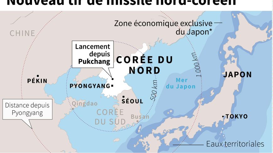 Nouveau tir de missile nord-coréen