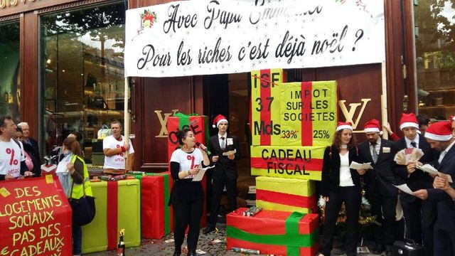"Avec papa Emmanuel, pour les riches c'est déjà Noël ?"