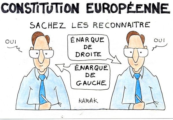 Dessin réalisé durant le référendum sur la Constitution Européenne