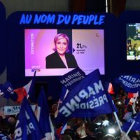 Le soir du premier tour, Marine Le Pen réunissait ses militants à Hénin-Beaumont, ville dirigée par le FN
