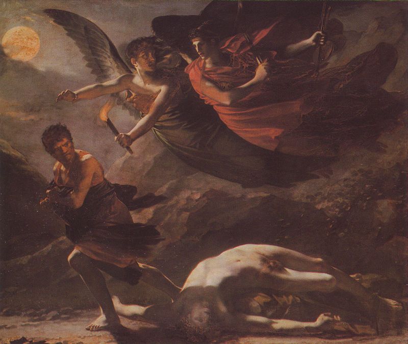 La Justice et la Vengeance Divine poursuivant le Crime (1808), Paris, musée du Louvre.