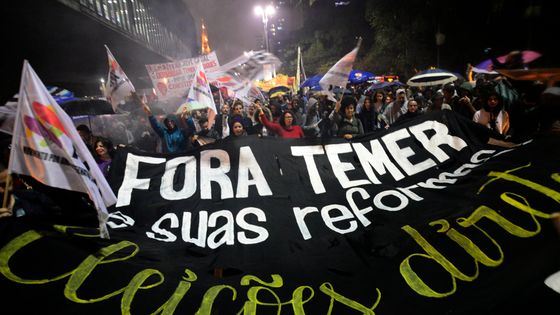 Manifestation au Brésil pour réclamer la démission du président Michel Temer - CRIS FAGA / NURPHOTO