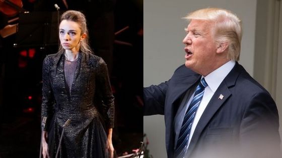 La chanteuse lyrique Léa Desandre // Donald Trump le 4 mai 2017