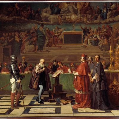 Galilée devant le Saint Office au Vatican. Peinture de Joseph Nicolas Robert-Fleury, 1847, Paris, Musée du Louvre