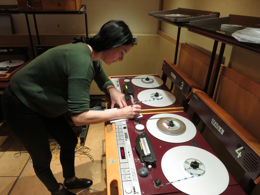 Marie-Laure Ciboulet, mixage au studio 115