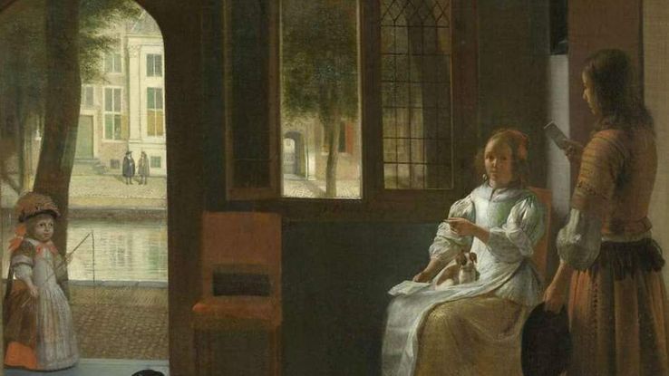 Le tableau de Pieter de Hooch (au Rijksmuseum d'Amsterdam)