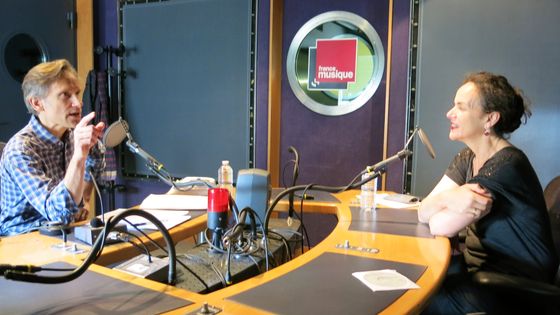 France Musique, studio 142... Philippe Venturini & Agnès Desarthe auteure de “Le Roi René : René Urtreger” ©Radio France - Annick Haumier-France Musique