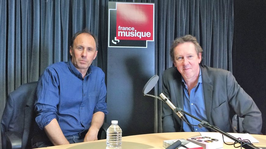 France Musique, studio 131, fin d'émission ! ... Hervé Bodeau, biographe de Maurice Baquet & le producteur Benoît Duteurtre (de g. à d.)