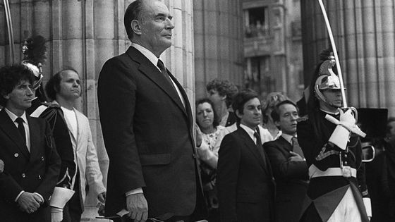 François Mitterrand au Panthéon le jour de son investiture, le 21 mai 1981 ©AFP - AFP