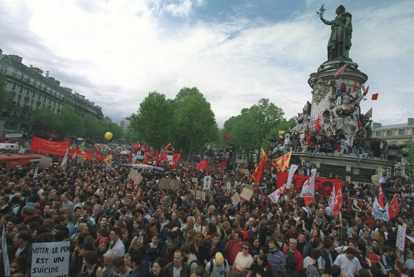 Lors du 1er mai 2002, les syndicats avaient manifesté ensemble contre le FN.