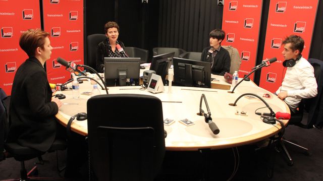 De gauche à droite : Raphaëlle Stopin, Brigitte Patient, Nolwenn Brod et Paul Rousteau
