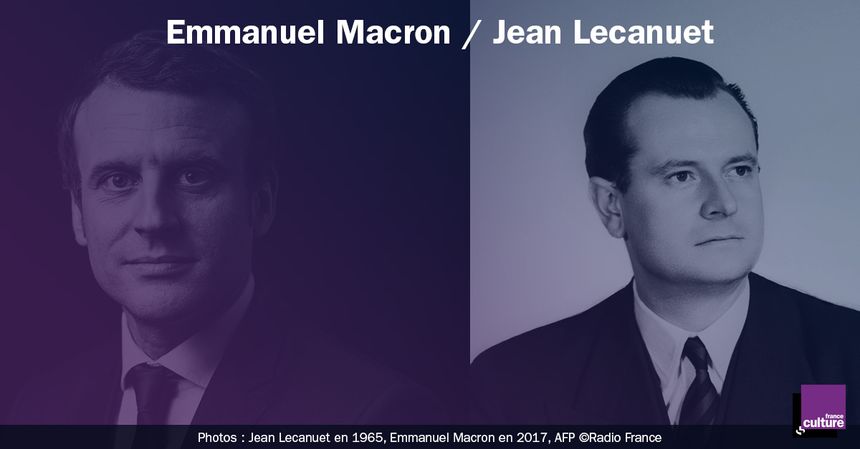 Emmanuel Macron et Jean Lecanuet