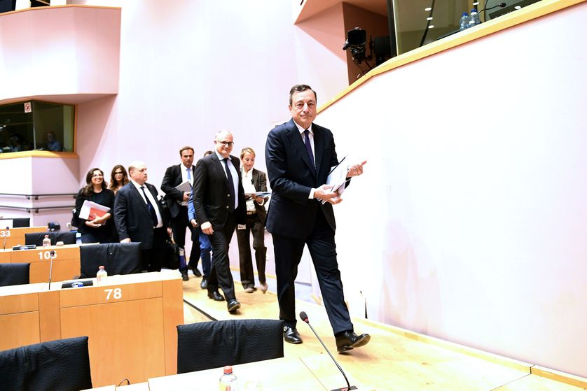 Mario Draghi à son arrivée à Bruxelles