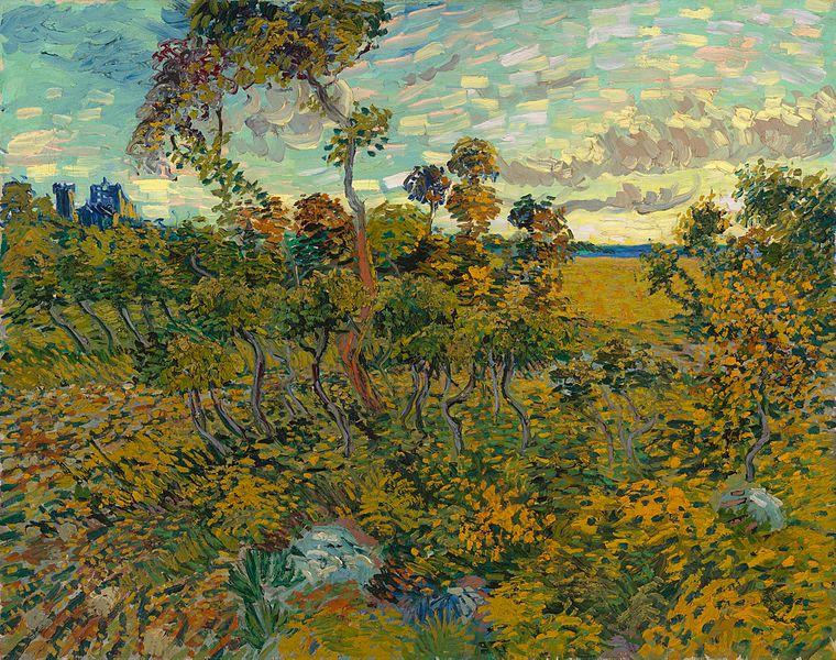 "Coucher de soleil à Montmajour" de Vincent Van Gogh et projeté lors de l'exposition "Imagine Van Gogh"