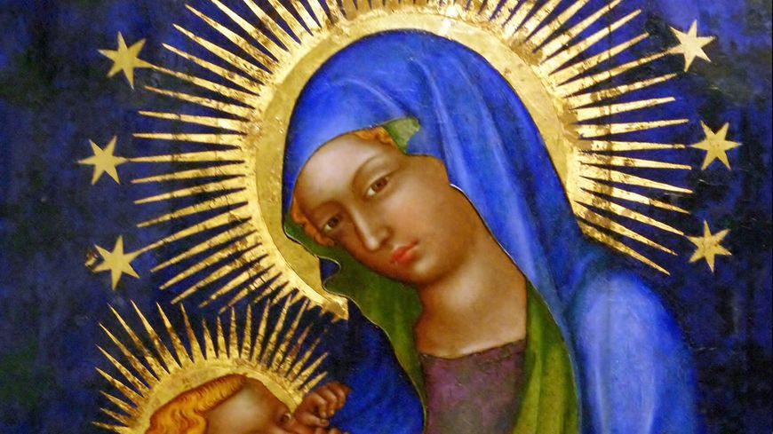 Vierge de Vyšehrad à l'Enfant, couvent Sainte-Agnès, à Prague.