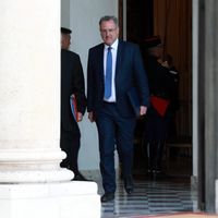 Richard Ferrand quittant le conseil des ministres le 31 mai 2017