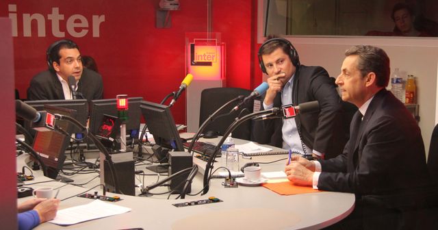 Patrick Cohen, Philippe Lefebure et Nicolas Sarkozy