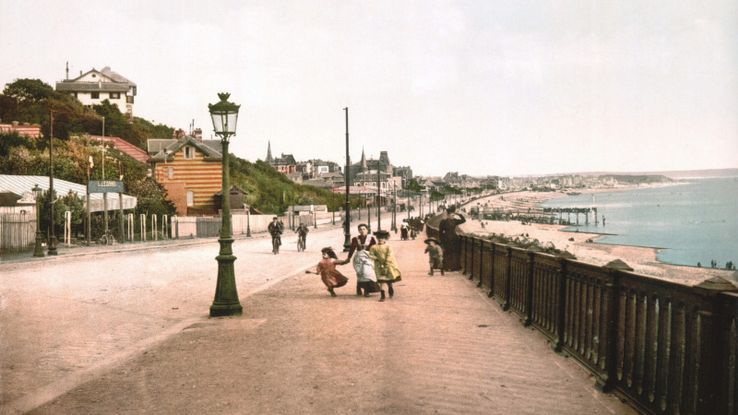 Le Havre : la plage - Photochrome vers 1900