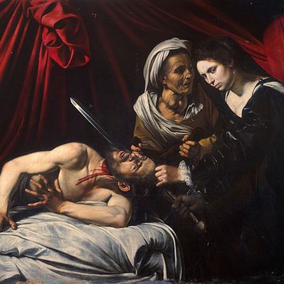 La toile retrouvée à Toulouse représente Judith en train de tuer Holopherne, un thème choquant à l'époque du Caravage, déjà représentée par le peintre